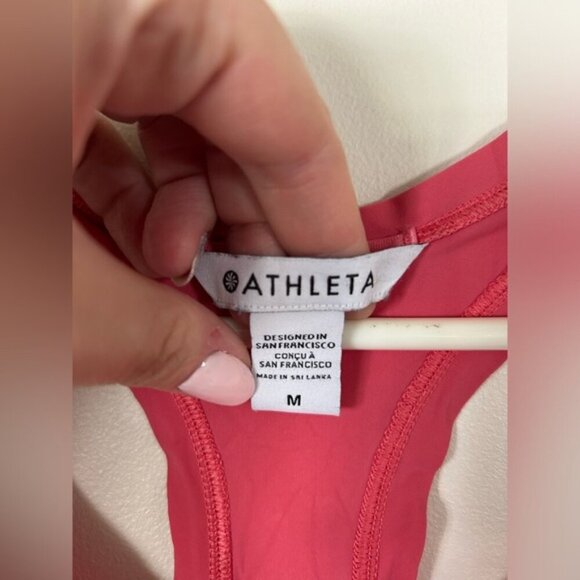 NWOT Athleta Pink Tank Top Size Medium - Picture 2 of 7